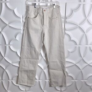 BITE curved off white relaxed fit jeans sz 26.    (97)